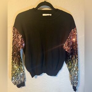 Lush Urban Outfitters Sequin Sleeve sweater